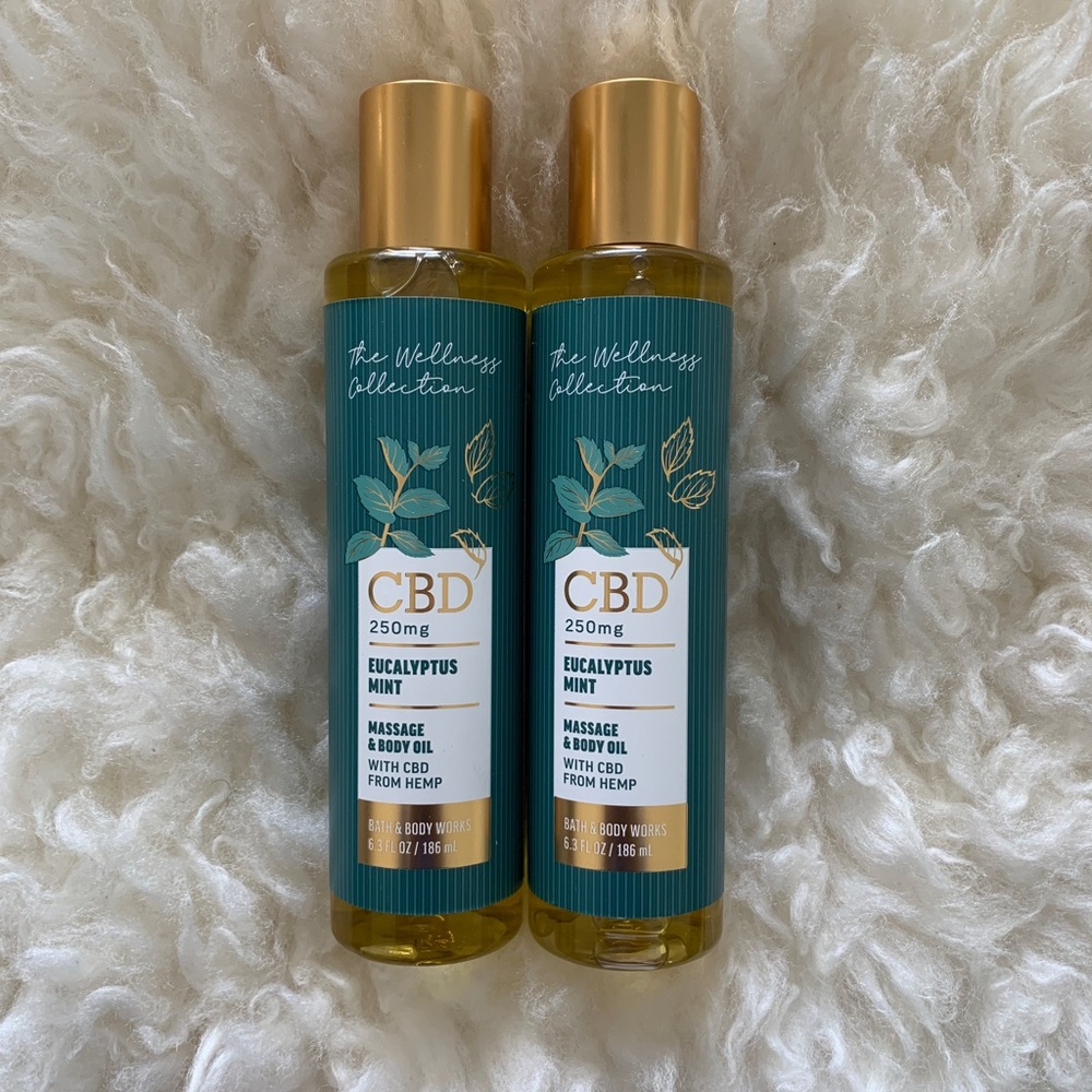 New BBW The Wellness Collection Eucalyptus Mint Massage & Body Oils